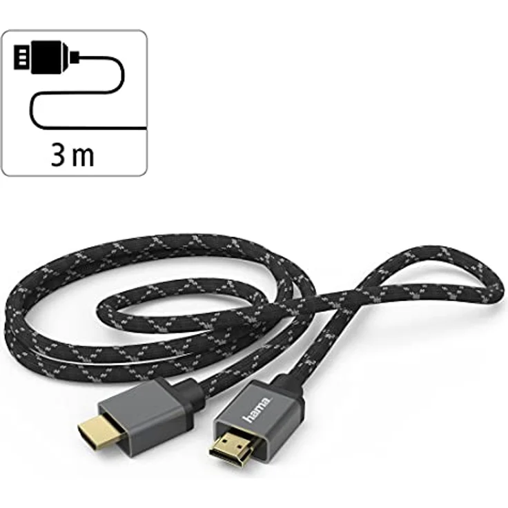Hama - 205240 Ultra High Speed HDMI-Kabel, Stecker-Stecker, 8K, Metall, 3,0 m – Bild 3