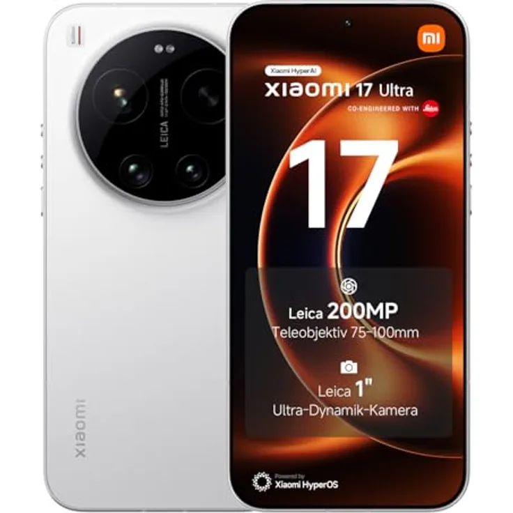 Xiaomi 17 Ultra (512 GB, Weiss, 6.90", Dual SIM, 5G), Smartphone, Weiss