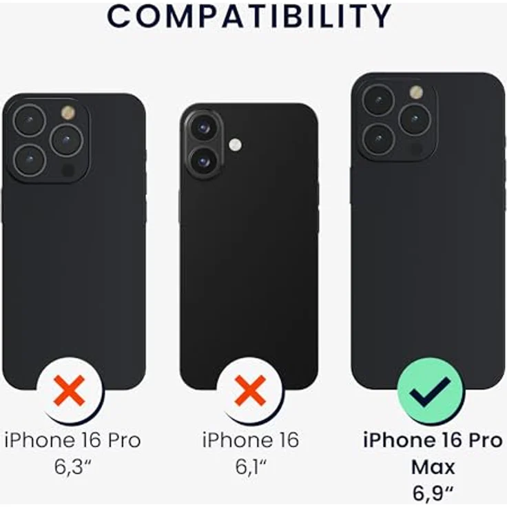kalibri Schutzhülle für Apple iPhone 16 Pro Max - Echtleder Hardcover Case - Braun – Bild 5