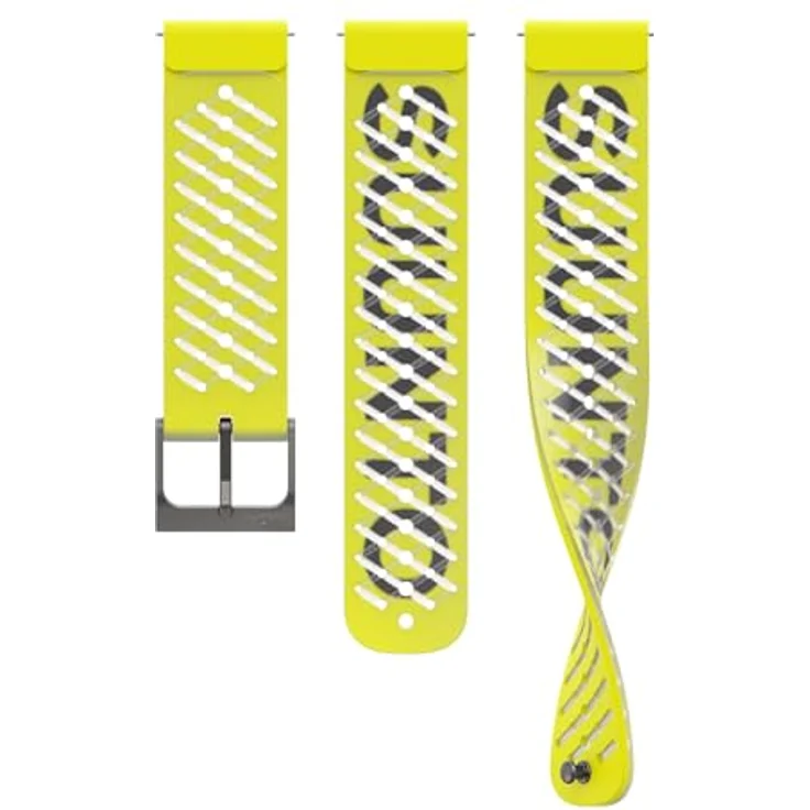 SUUNTO 22 ATH5 Silikon Armband Kompatibel Race, Vertical, 9 Peak Pro, 9 Peak, 5 Peak, Watch Strap Weiches Silikon Ersatzband 22mm Lemon Yellow S+M – Bild 1