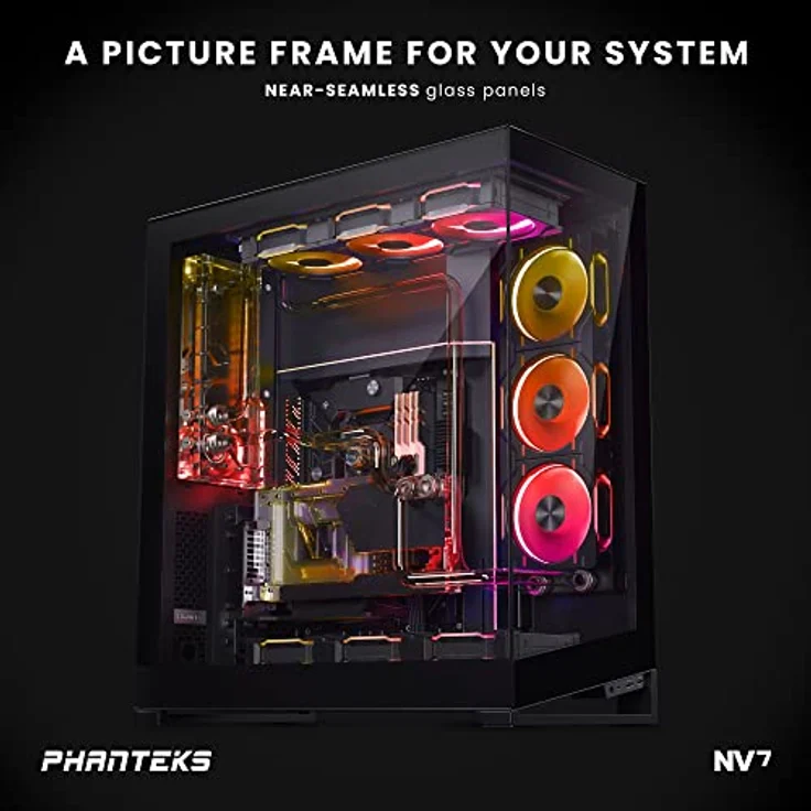 Phanteks NV-Serie NV7 E-ATX-Gehäuse, gehärtetes Glas, D-RGB - schwarz – Bild 2