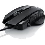 CSL HPM130 Gaming-Maus (kabelgebunden, 3200 dpi, ergonomisch, inkl. Gewichten, schwarz-rot)