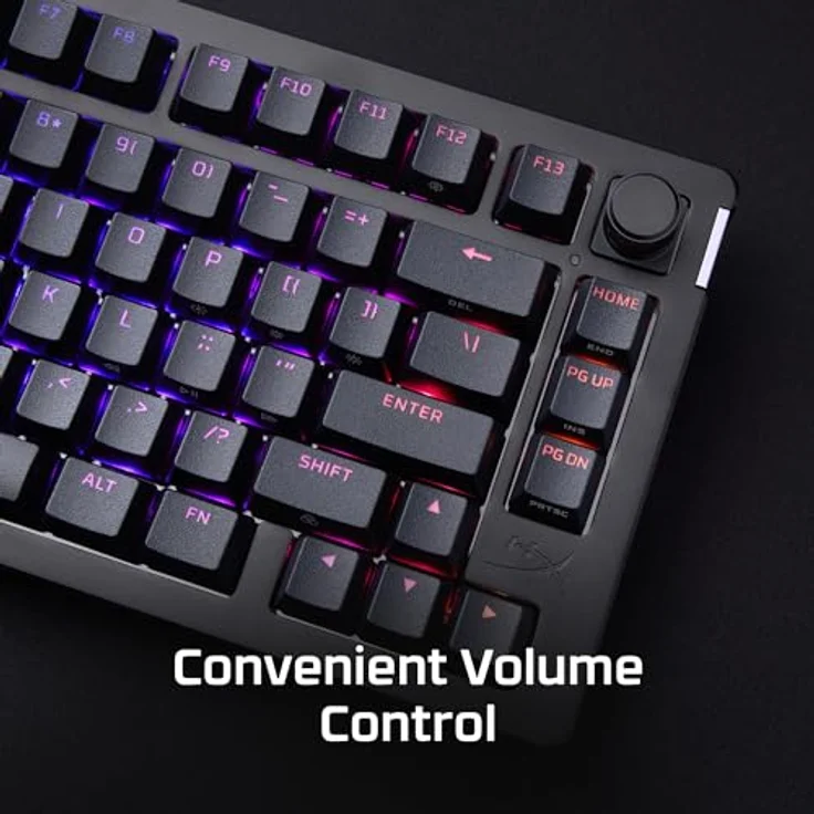 HyperX Alloy Rise 75 Gaming-Tastatur, mechanische Switches, RGB-Beleuchtung, schwarz – Bild 7