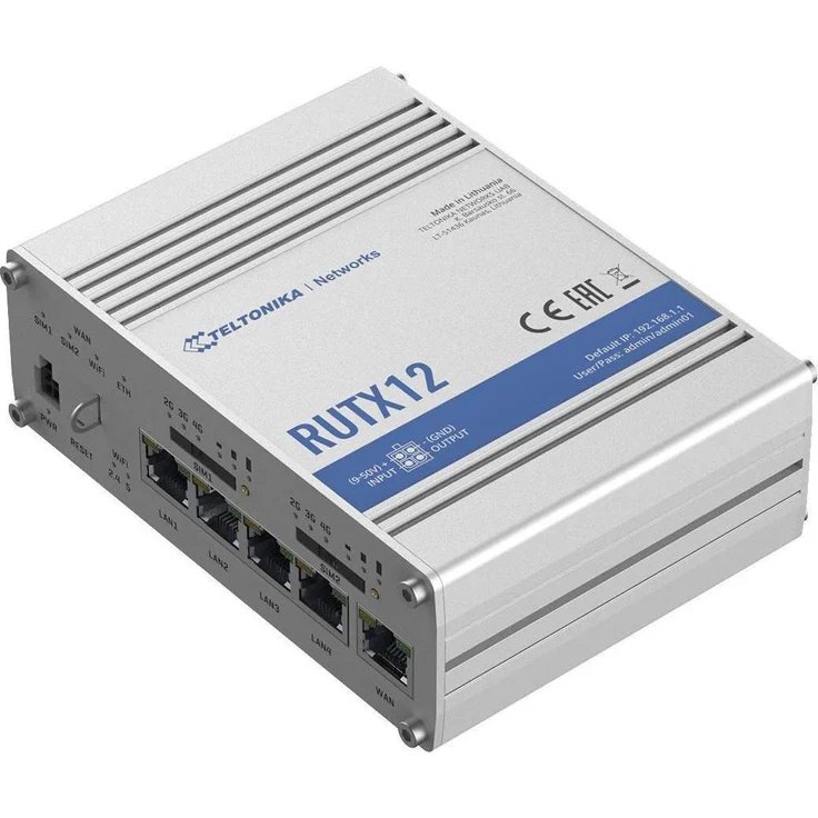Teltonika RUTX12, Wireless Router mit LTE Support und Dual-Band Wi-Fi, schwarz