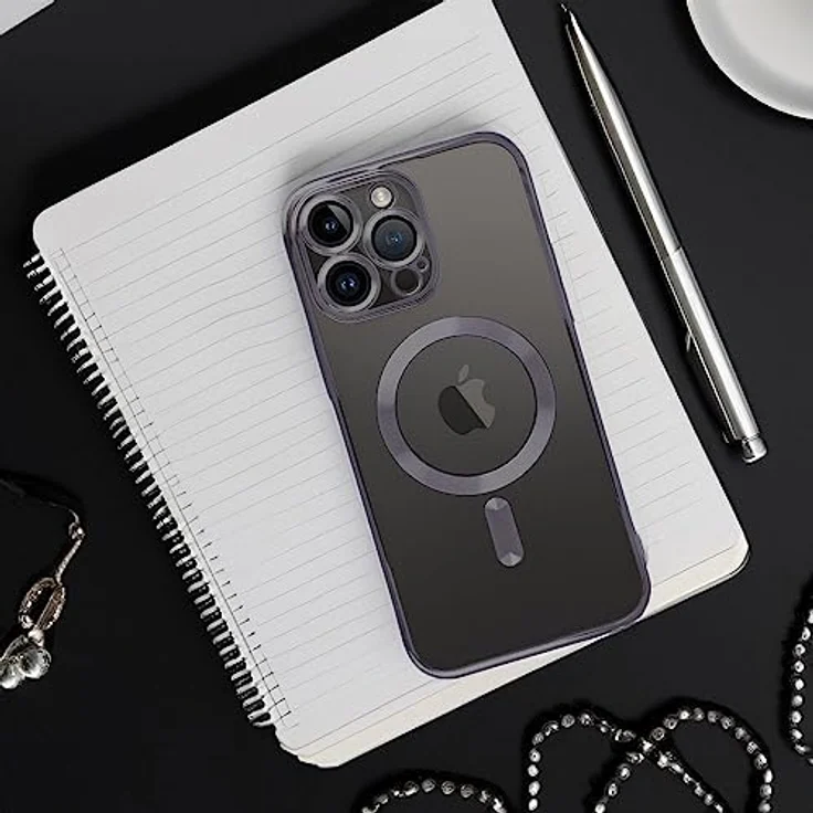 MagSafe Hülle mit Kameraschutz kompatibel mit iPhone 14 Schwarz – Bild 4