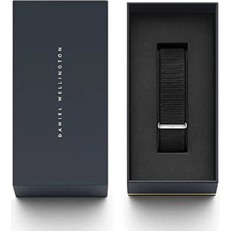 Daniel Wellington NATO-Uhrenarmband für Damen, 18 mm, Nylon mit Edelstahl-Öse in Silberfarben – Bild 2