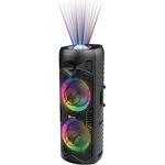 N-Gear Let's Go Party 5150 Schwarz - Tragbarer Bluetooth Lautsprecher - drahtloser 200 Watt Karaoke Partybox mit licht und integriertem Mikrofon - 5 Stunden Spielzeit