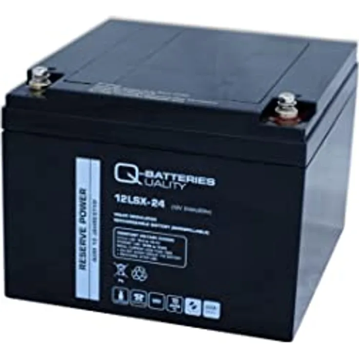 Q-Batteries 12LSX-24 12V 24Ah Blei-Vlies-Akku / AGM 10 Jahre