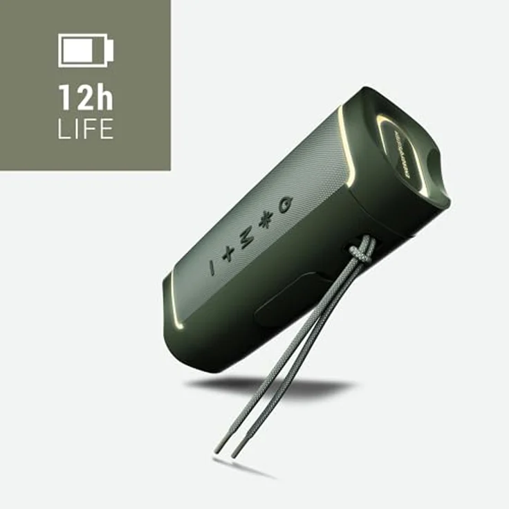 Energy Sistem Yume Eco Bluetooth-Lautsprecher (100% recycelter Kunststoff, 15 W, IPX6, TWS, MP3, Micro SD), Grün – Bild 3