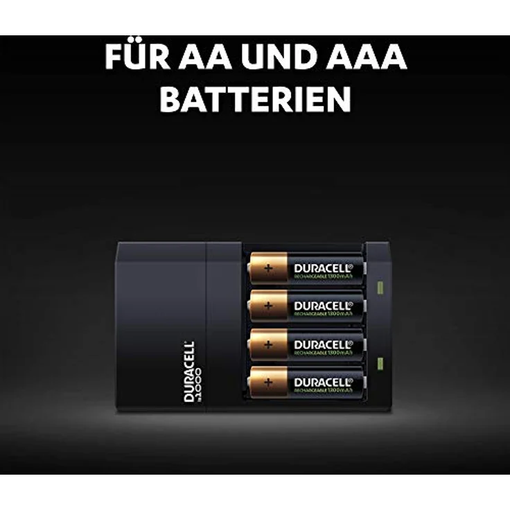 Duracell Ladegerät CEF14, für 2AA und 2AAA wiederaufladbare Batterien, automatische Abschaltung, Ladedauer 4 Stunden – Bild 3