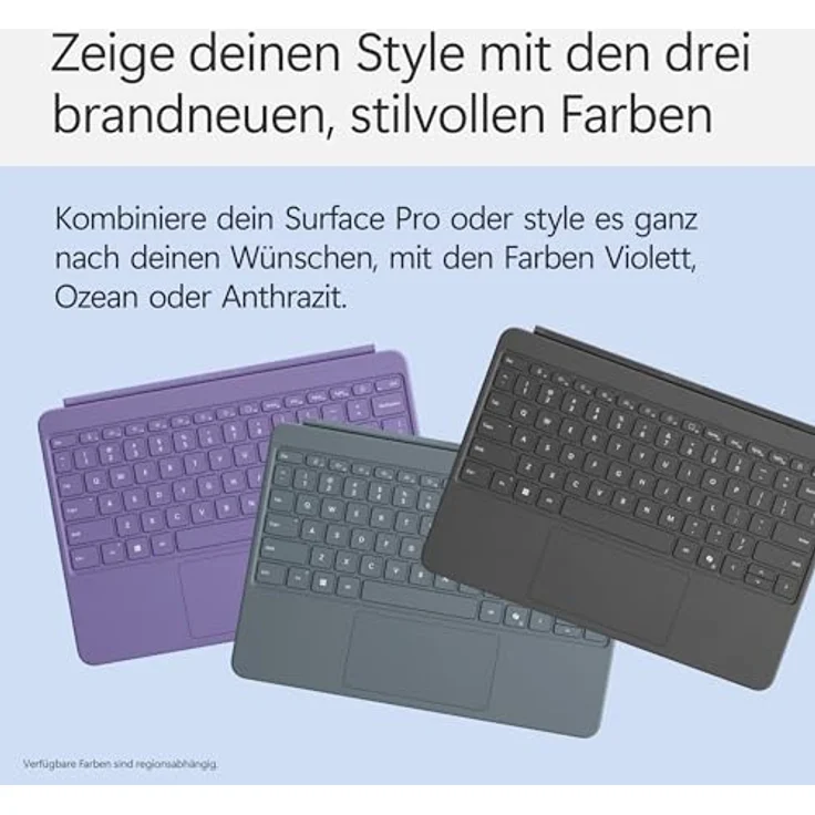 Microsoft Surface Pro 12" Keyboard mit Slim Pen, Hintergrundbeleuchtung, 360° Scharnier, Anthrazit, kompatibel mit Surface Pro (1. Edition) – Bild 4