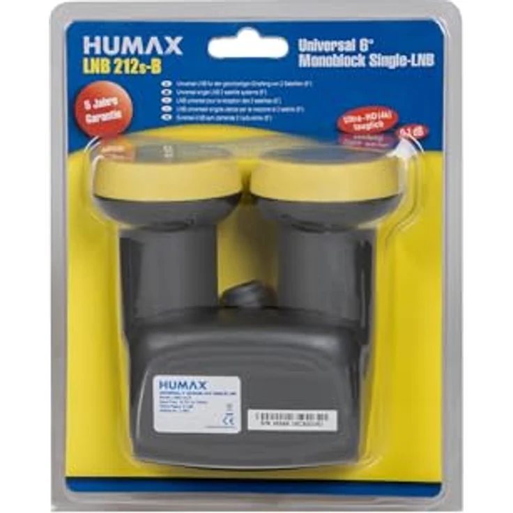 HUMAX Digital Monoblock LNB Single LNB 212-B Astra-Hotbird, Wetterschutzgehäuse für 1-Receiver-2-Satelliten Full HD, 3D, UHD, 4k, HDTV – Bild 10