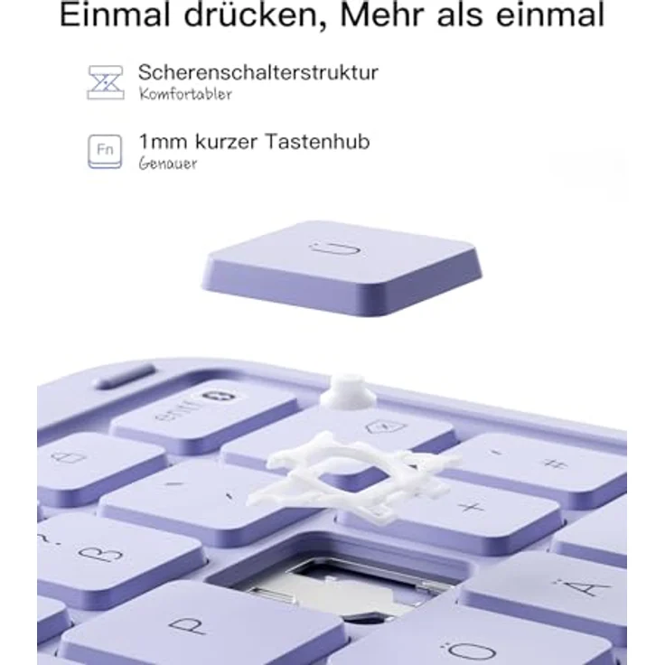 Inateck iPad-Tastatur für 11'' iPad Air 6 Gen 2024, iPad 10, iPad Air 5/4 Gen, 11'' iPad Pro (Ultraleichte, Abnehmbare Tastatur mit Touchpad, Tragbar) – Bild 6