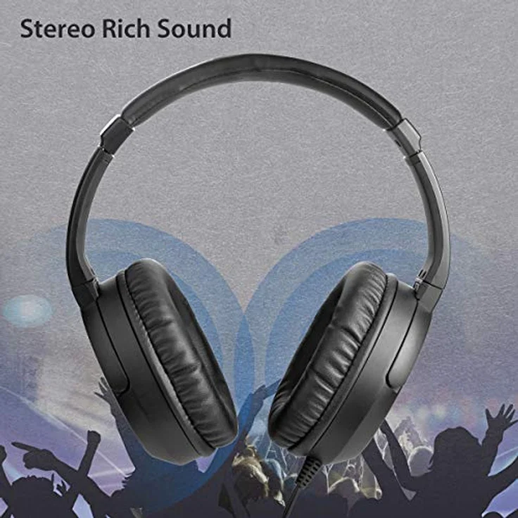 Avantree HF039 Over Ear TV Kopfhörer mit Langes Kabel (16.4 Fuß / 5M), HiFi Stereo Headset für Fernseher, mit Ohrmuscheln, 3.5mm Audio Output, mit Spiralenkabel und eingebauter Lautstärkeregelung – Bild 4
