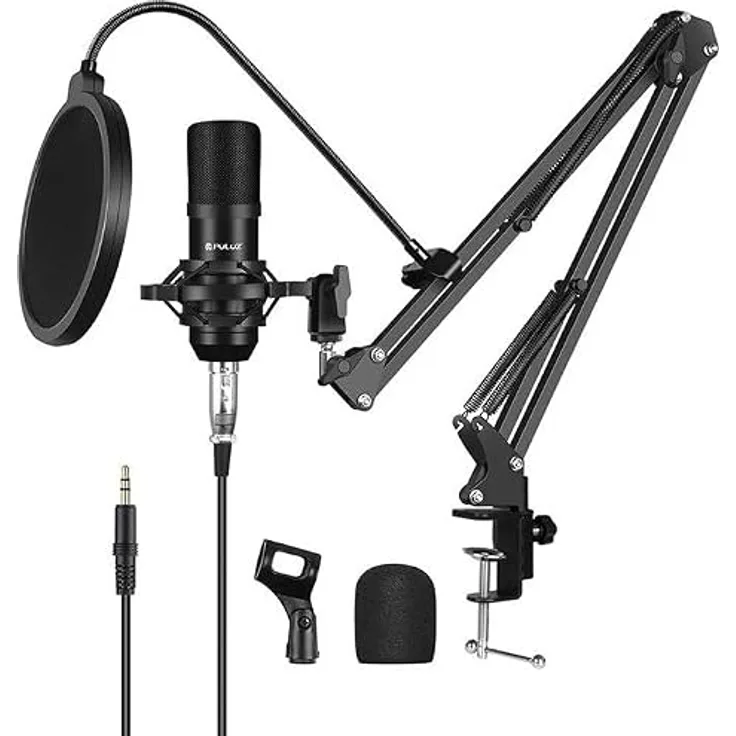 Puluz PU612B Studio Broadcast (Broadcast), Kondensatormikrofon in Schwarz