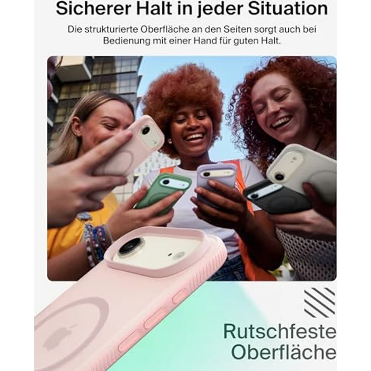 Belkin Grip Magn. Schutzhülle iPhone Air, pink, mit Stoßschutz und integrierter Kamerasteuerung – Bild 4