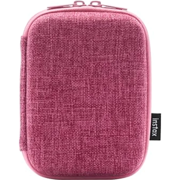 INSTAX Mini LINK Smartphone Printer case, Soft Pink - Hartschale mit Kreuzschraffur-Design, interne Netztasche, in zartem Rosa erhältlich