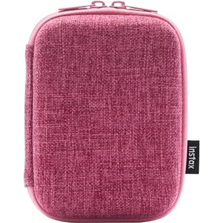 INSTAX Mini LINK Smartphone Printer case, Soft Pink - Hartschale mit Kreuzschraffur-Design, interne Netztasche, in zartem Rosa erhältlich – Bild 1