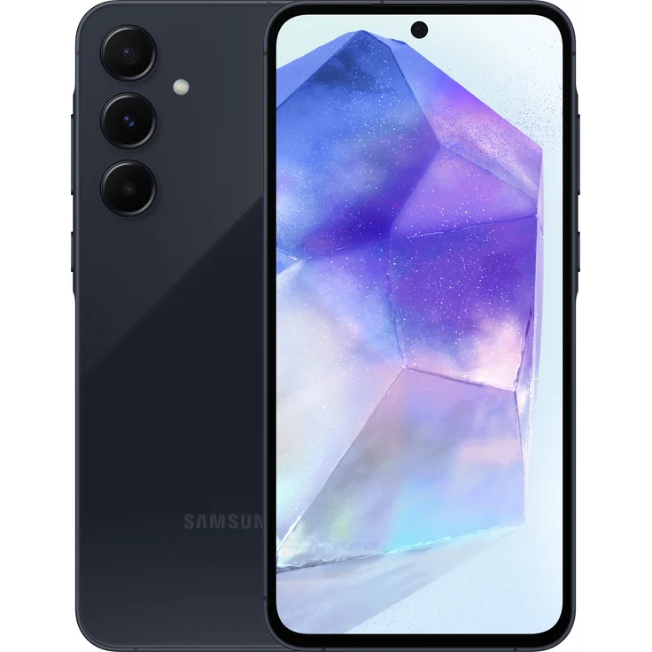 Samsung Galaxy A55 (128 GB, Awesome Navy, 6.60", SIM + eSIM, 50 Mpx, 5G), Smartphone, Schwarz