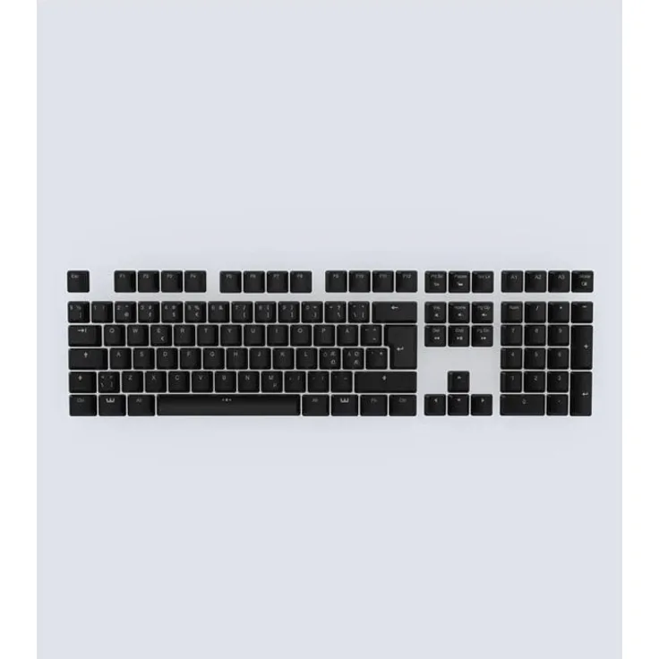 Wooting ABS ISO Keycaps, Nordic ISO, Schwarz, OEM-Profil, UV-beschichtet, kompatibel mit MX-Switches und Wooting-Boards