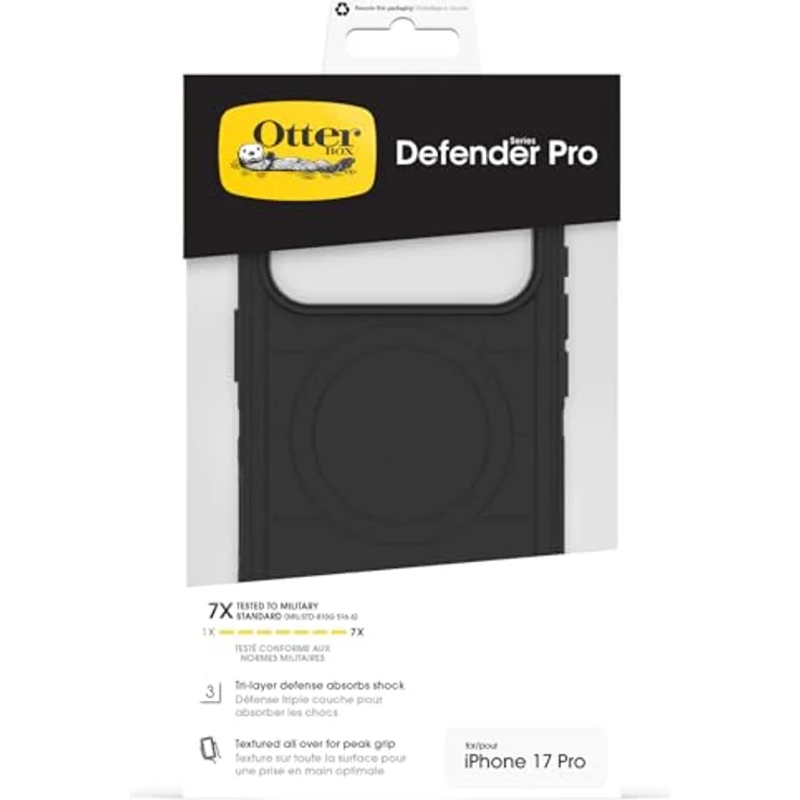 OtterBox Defender Series Pro MagSafe Hülle für iPhone 17 Pro, stoßfest, militärisch getestet, Schwarz – Bild 5