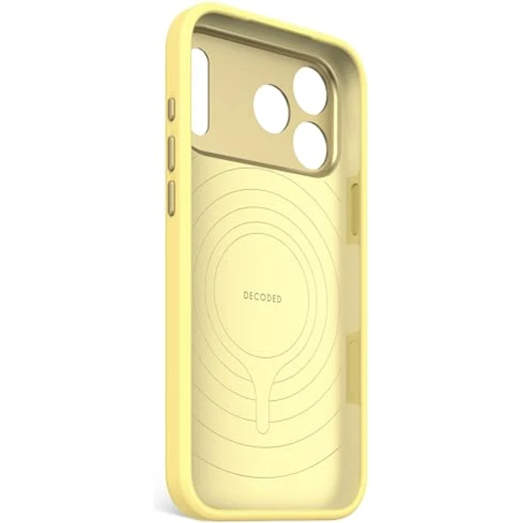 Decoded Silikonhülle für iPhone 17 Pro Max, Premium Soft-Touch, Antibakterielle Beschichtung, MagSafe Kompatibel, Fallschutz, Kratzfest, Gelb – Bild 3