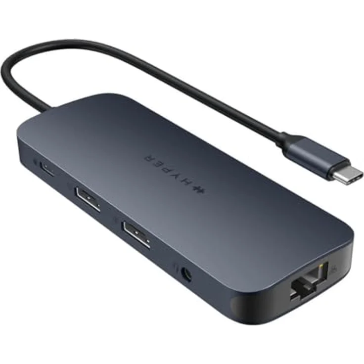 Targus Hyper HyperDrive EcoSmart Gen.2 Dual HDMI USB-C 11-in-1 Hub in Midnight Blue - Duale erweiterte 4K60Hz-Monitorunterstützung, 10 Gbit/s USB 3.2, 140 W PD 3.1 – Bild 3