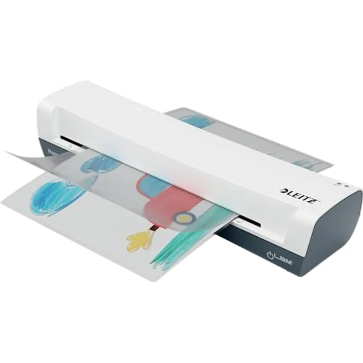 Leitz iLAM Home A3 Laminiergerät, Für 75 bis 125 mic Laminierfolien, 3 Minuten Aufwärmzeit, Inkl. Starterkit mit Folien, Ideal für den Einsatz Zuhause, Home Office & Schule, Weiß, 74320001 – Bild 4