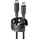 PanzerGlass Racing USB-C to USB-C Kabel, 2 m, USB 2.0, 240 W, robustes und schnelles Ladekabel mit Klettlasche und verwicklungsfreiem Design