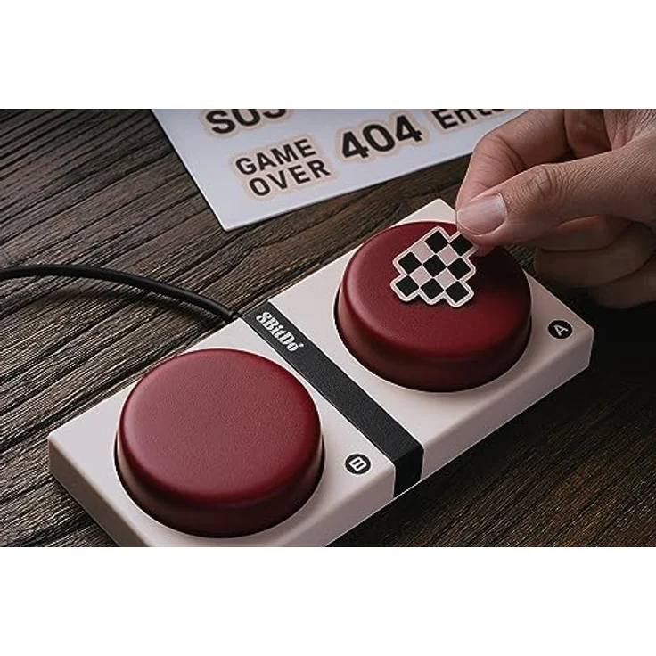 8BitDo Retro Mechanische Tastatur (Fami Edition), 87-Tasten-Layout, Kailh Box Switch V2 Weiß, Dual Super Buttons, Bluetooth, 2,4G, Hot-Swap-fähig - UK – Bild 6