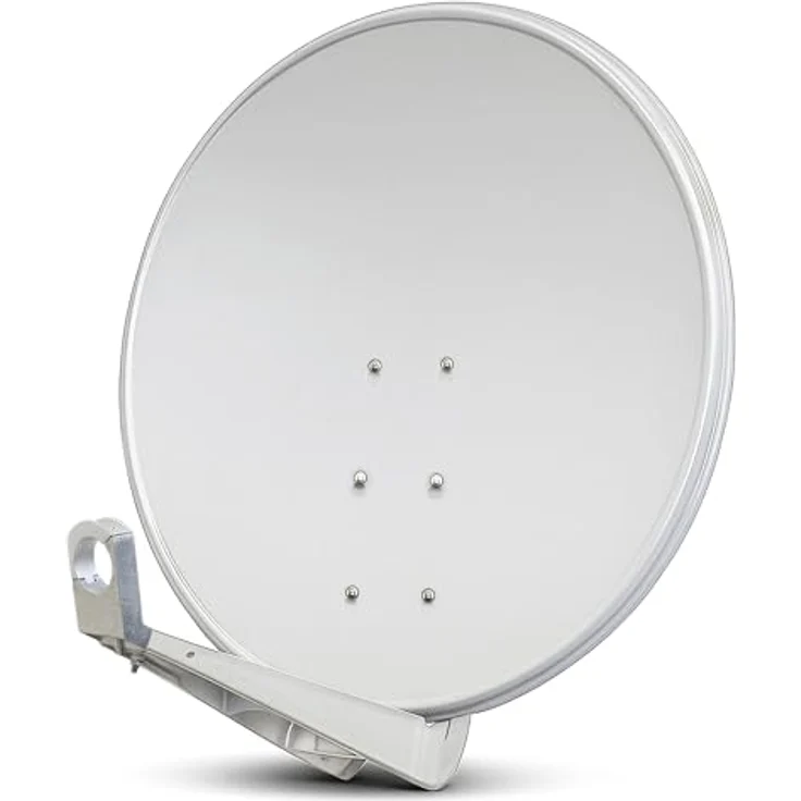 PremiumX DELUXE100 Satellitenschüssel 100cm Aluminium in Hellgrau, starke Empfangsleistung für FullHD und 4K UltraHD mit einfacher Montage – Bild 1