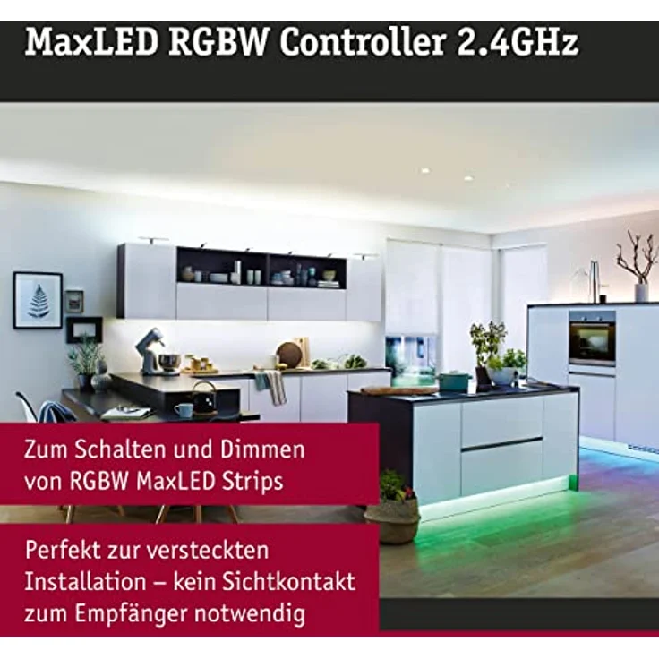 Paulmann 79797 Stripe MaxLED RGBW Controller max. 144 Watt dimmbar Lichtband Weiß Lichtstreifen Kunststoff LED Band – Bild 2