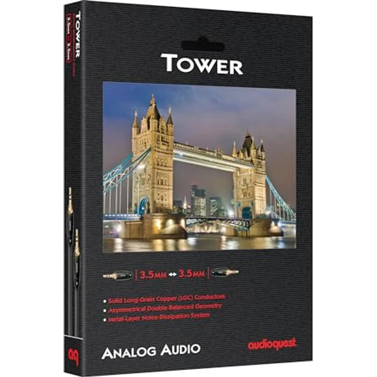AudioQuest 1m Tower 3.5mm - Audio-Kabel (3.5mm, 3.5mm, Kupfer, 1 m, Schwarz) – Bild 3