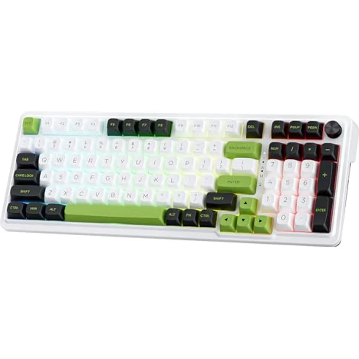 Redragon K686 PRO Kabellose Gasket RGB-Gaming-Tastatur, 98 Tasten, 3-Mode Verbindung, Custom Mint Mambo Schalter, 5-lagige Geräuschdämpfung – Bild 1