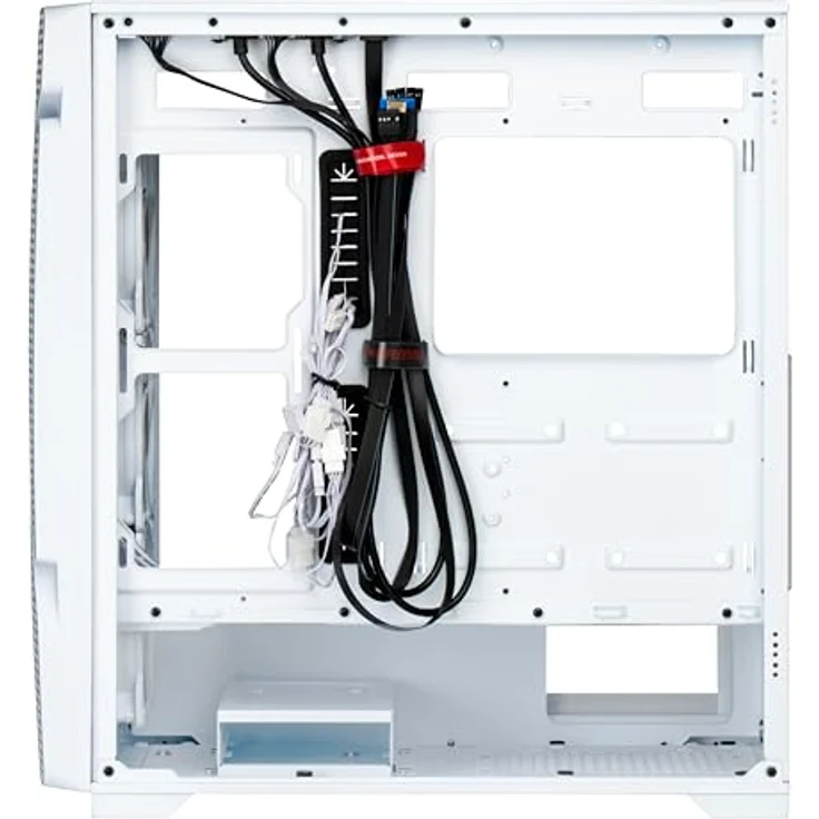 Enermax MarbleShell MS31 ARGB, weißes Tempered Glass Midi-Tower PC-Gehäuse mit 4x PWM 120mm ARGB-Lüftern und USB 3.2 Typ C – Bild 5