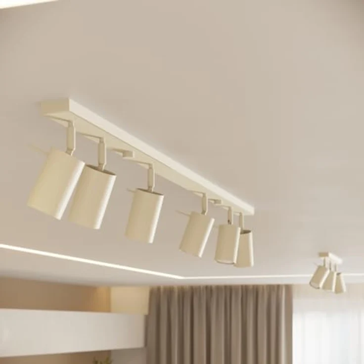 SOLLUX lighting RING Deckenlampe, 3-flammiger Deckenstrahler aus Stahl, beige, GU10 Fassung, 3x 7W, 510lm – Bild 2