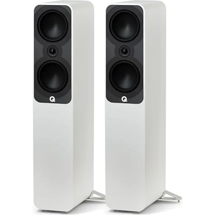 Q Acoustics 5050 Standlautsprecher seidenweiß (Einzellautsprecher) - 2 x 6 Mittel-/Bass-Treiber, 2,5 cm Hochtöner - Flaggschiffmodell mit C3 Continuous Curved Cone Profil, 170 g, modernes Wohnen - Stereoanlage für Home Entertainment Center, Surround Sound TV/Plattenspieler – Bild 1