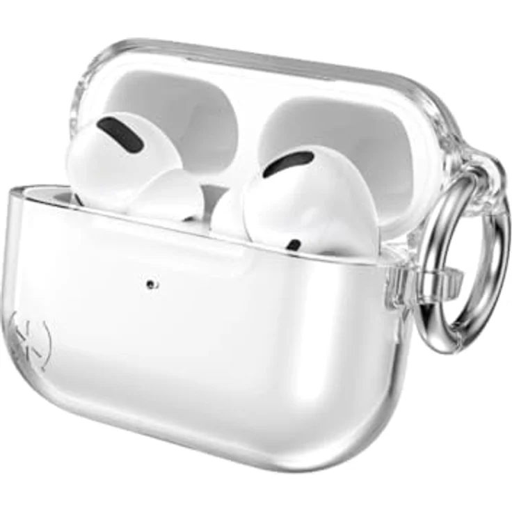 speck Presidio Perfect Clear Airpods Pro (Kopfhörer Tasche), Transparente Schutzhülle mit Karabiner – Bild 1