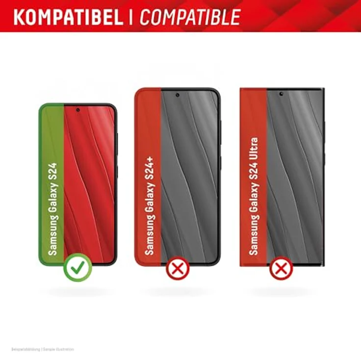 Displex Panzerglas 2D/ Clear (10H) für Samsung Galaxy S24, Eco-Montagerahmen, Tempered Glas, kratzer-resistente Schutzfolie, hüllenfreundlich – Bild 5