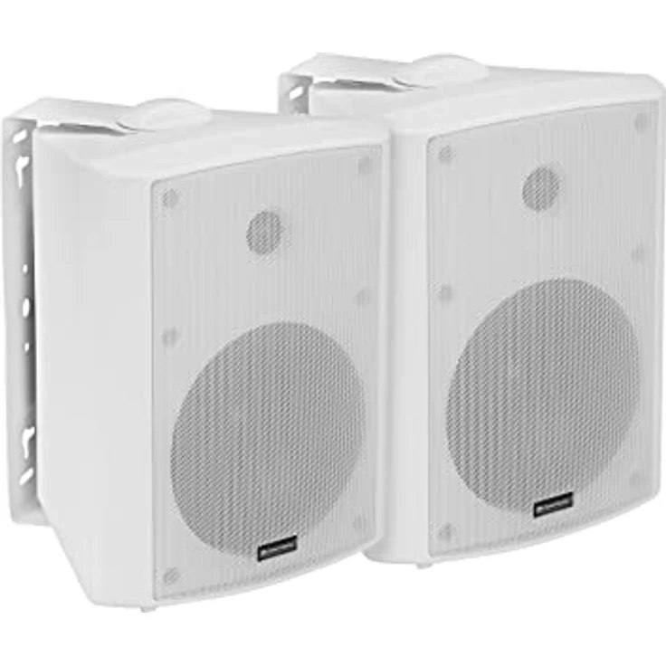 Omnitronic ALP-6A Aktives Lautsprecherset, 1x 45 W Subwoofer aktiv, PA Lautsprecher, weiss – Bild 1