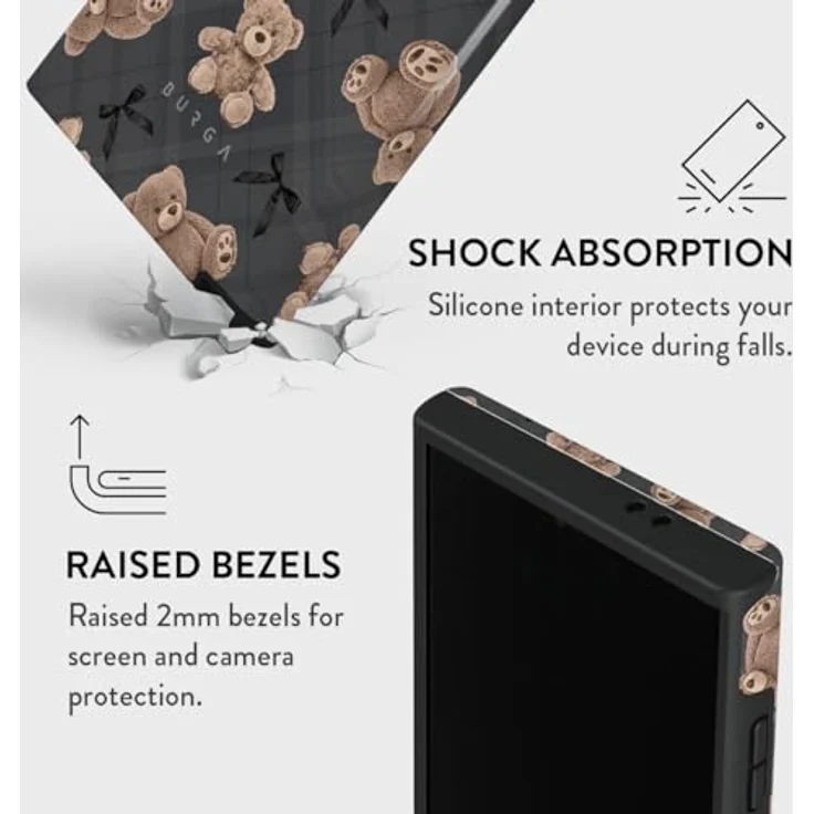 BURGA Handyhülle für Samsung Galaxy S24 Ultra, Hybrid 2 Schicht Hartschale Silikon, kratzfest und stoßfest, elegantes Design – Bild 4