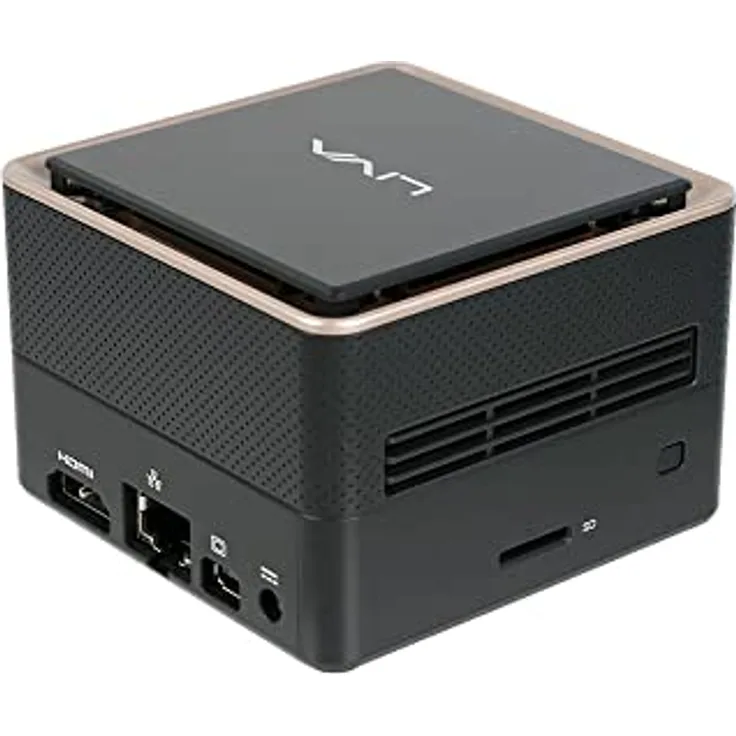 ECS LIVA Q3 Plus Mini-PC, Ryzen Embedded V1605B, 4 GB RAM, 128 GB eMMC, WLAN, Bluetooth, Windows 10 Pro