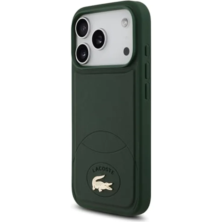 CG MOBILE Lacoste Bliss, MagSafe-kompatible Hartschalen-Hülle aus Kunstleder für iPhone 17 Pro, Grün – Bild 2