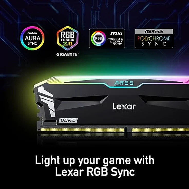 Lexar ARES RGB DDR5 Speichermodul 32 GB 2 x 16 GB 6400 MHz ECC – Bild 4