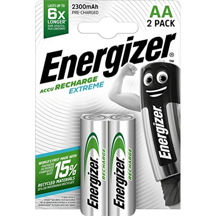 Energizer NimH-Akku Rechargeable Extreme Mignon (1,2Volt 2300mAh, vorgeladen 2er-Packung) – Bild 2