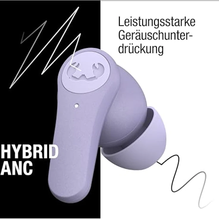 Fresh 'n Rebel Twins Rise, kabellose In-Ear-Bluetooth-Kopfhörer mit Geräuschunterdrückung, Ambient Modus, Multipoint-Bluetooth, In-Ear-Sensorik, spritzwassergeschützt, 30 h Spielzeit (Dreamy Lilac) – Bild 3