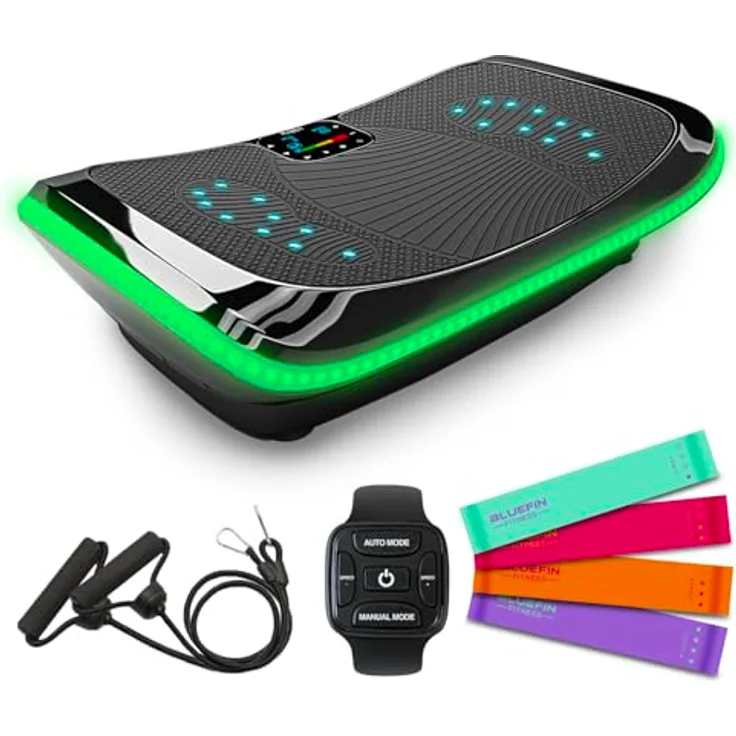 Bluefin Fitness 4D Vibrationsplatte mit 3 leisen Motoren | Magnetfeldtherapie Massage | Ergonomisches Design | 4.0 Bluetooth Lautsprecher | Vibration, Oszillation und Mikrovibration – Bild 2