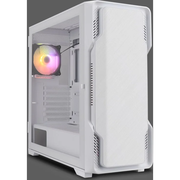 Nanoxia Gehäuse MIDI DS-9G-W ARGB White - USB-C, Sichtfenster aus Glas, Kabelmanagement, Staubfilter