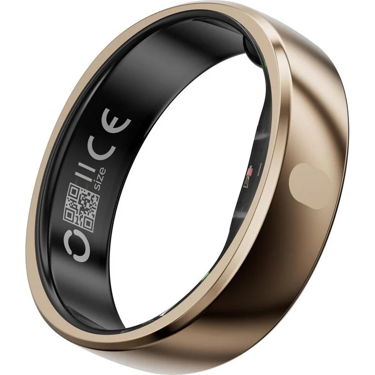RingConn Smart Ring Gen 2 Air (8, Gold), ultradünner Smart Ring mit Gesundheitsüberwachung, 24/7 Tracking und bis zu 10 Tagen Akkulaufzeit, wasserdicht IP68