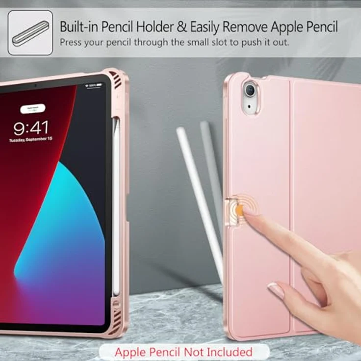 Fintie Tablet-Hülle mit Tastatur für iPad Air 11 Zoll M2, iPad Air 6/5/4 (2024/2022/2020) 10,9 Zoll, TPU Rückschale Hülle mit Stifthalter, magnetisch abnehmbarer Keyboard – Bild 5